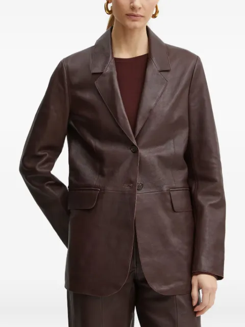 Forte Forte leather single-breasted blazer
