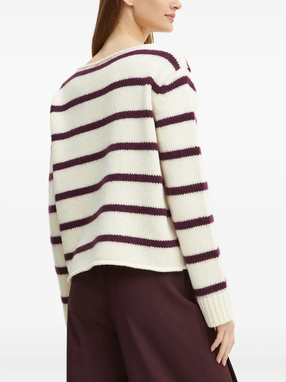 Forte Forte Striped Boat-neck Sweater In Multi