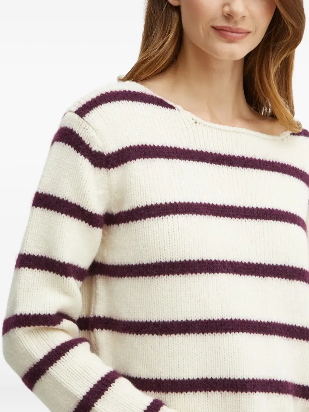 Forte Forte Striped Boat-neck Sweater In Multi