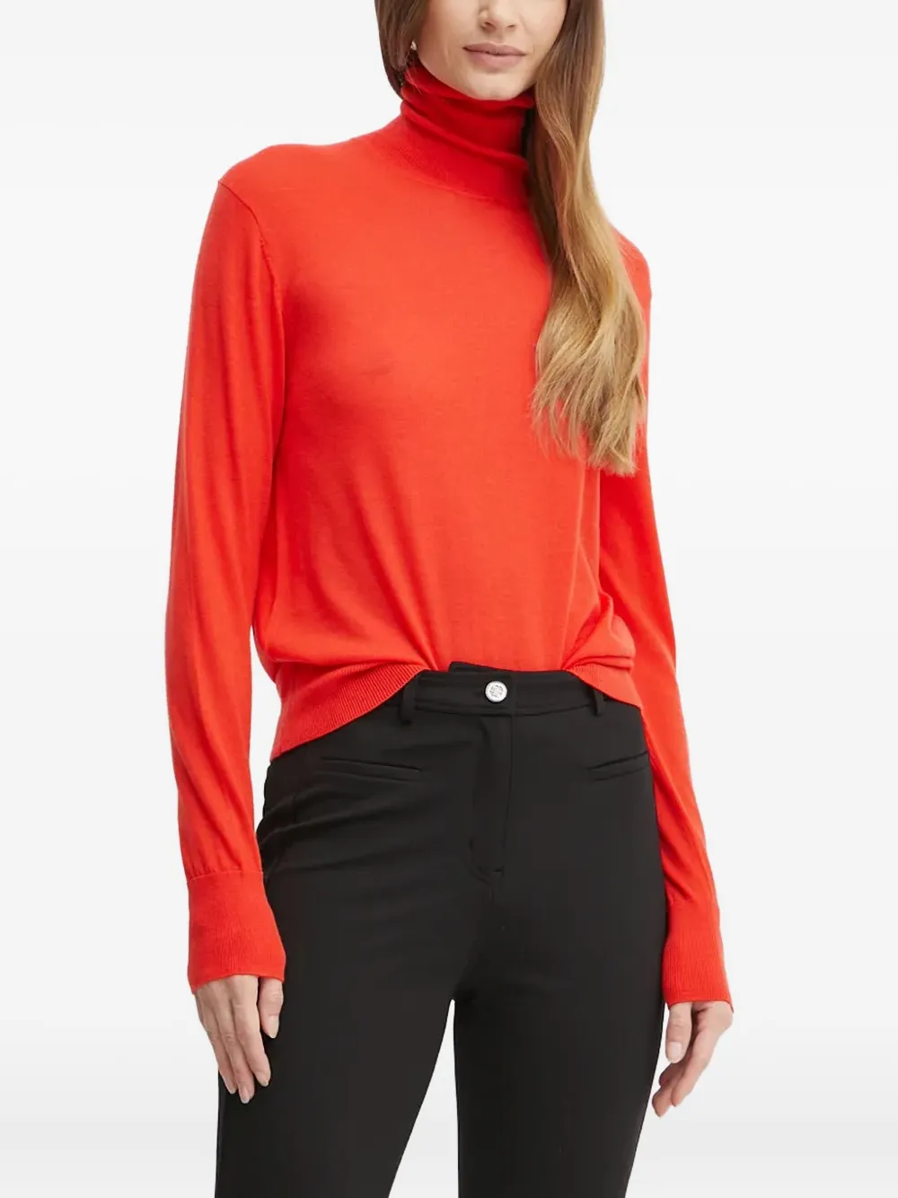 Forte Forte turtleneck long-sleeve sweater | Orange | Image 1