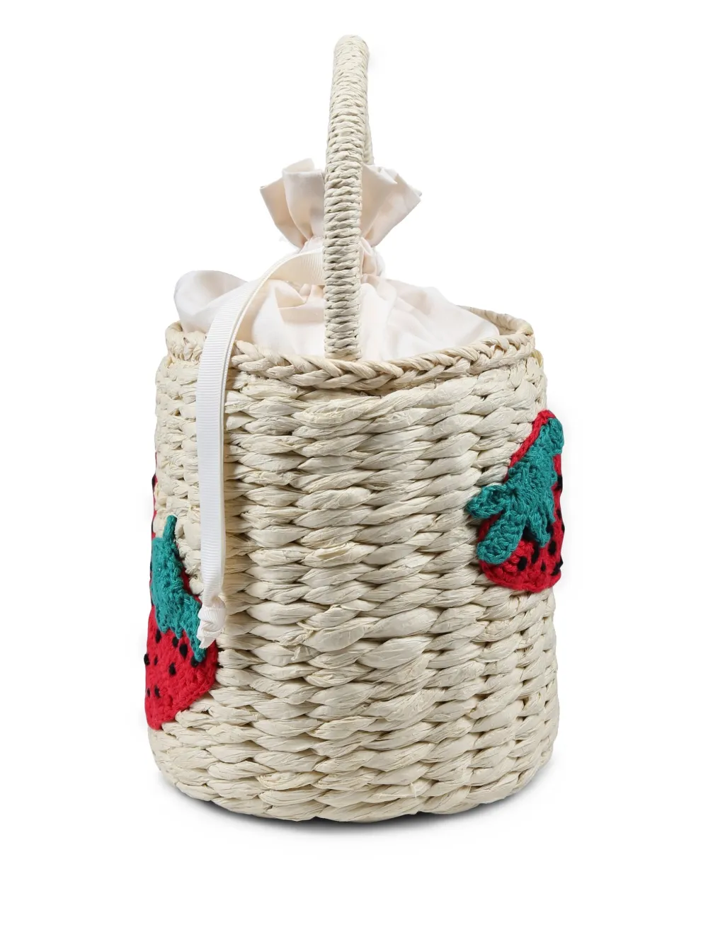 Stella McCartney Kids Rieten bucket-tas met borduurwerk Beige