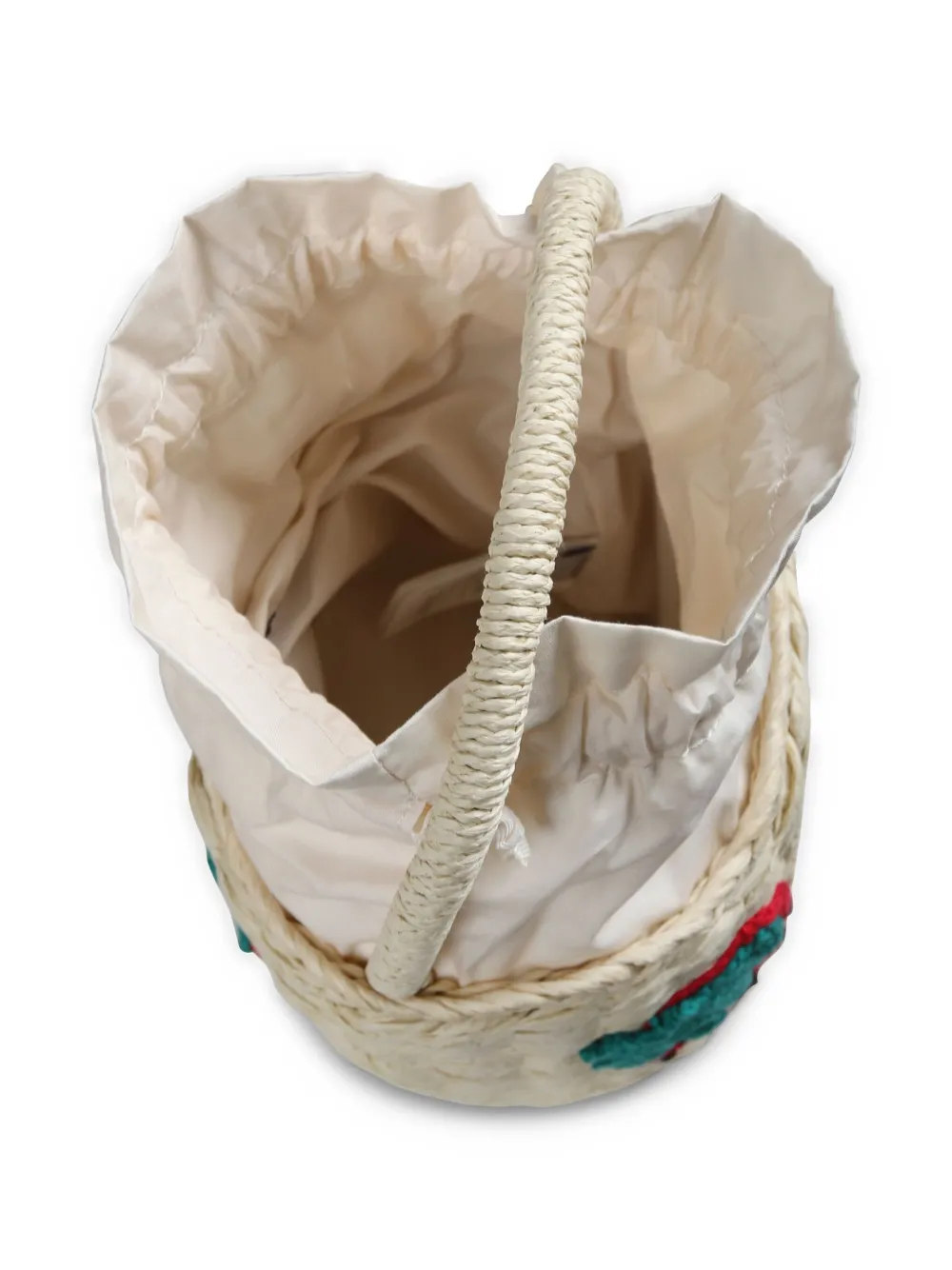 Stella McCartney Kids Rieten bucket-tas met borduurwerk Beige