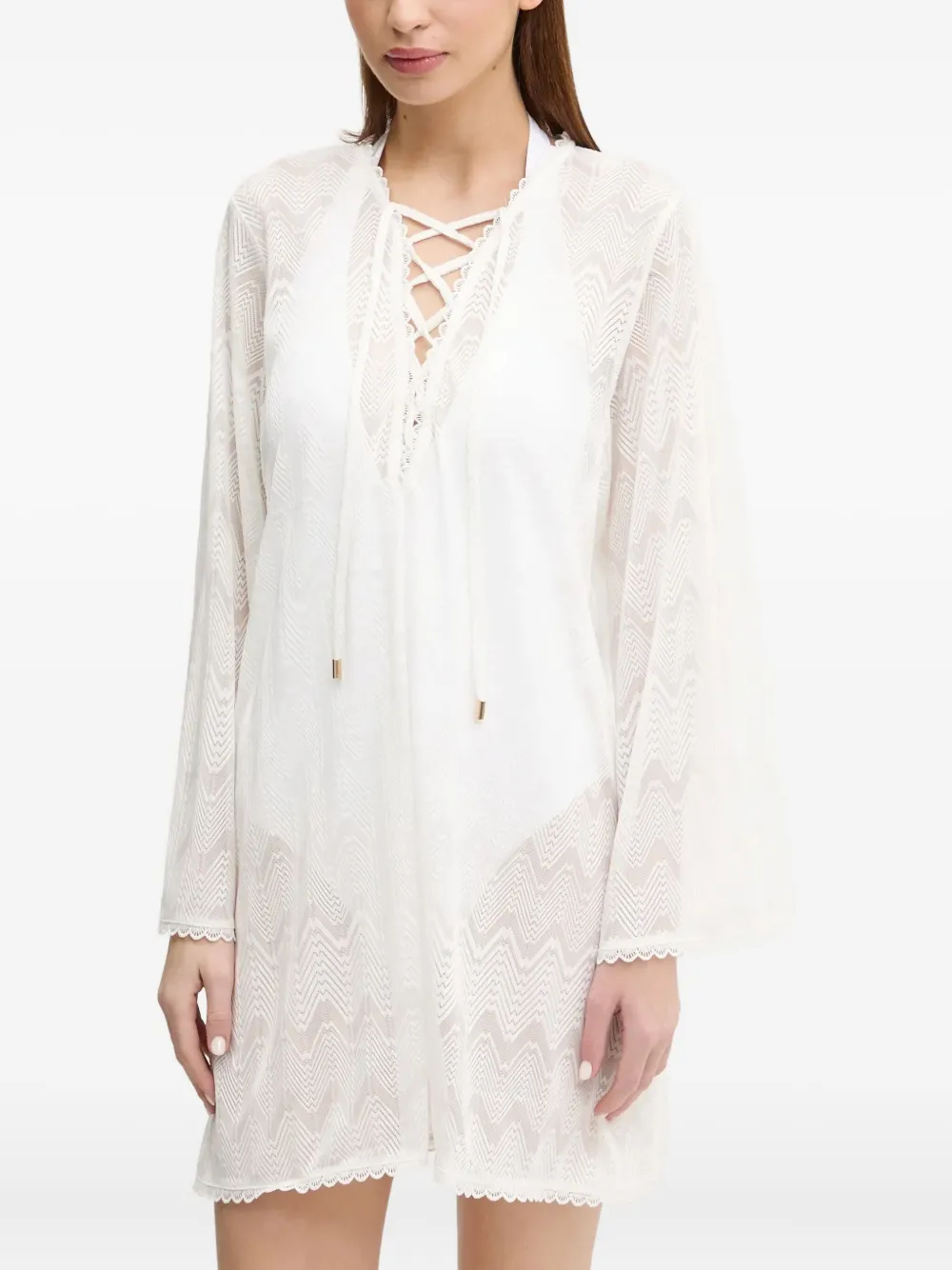 Melissa Odabash lace-up beachwear | White | Image 1