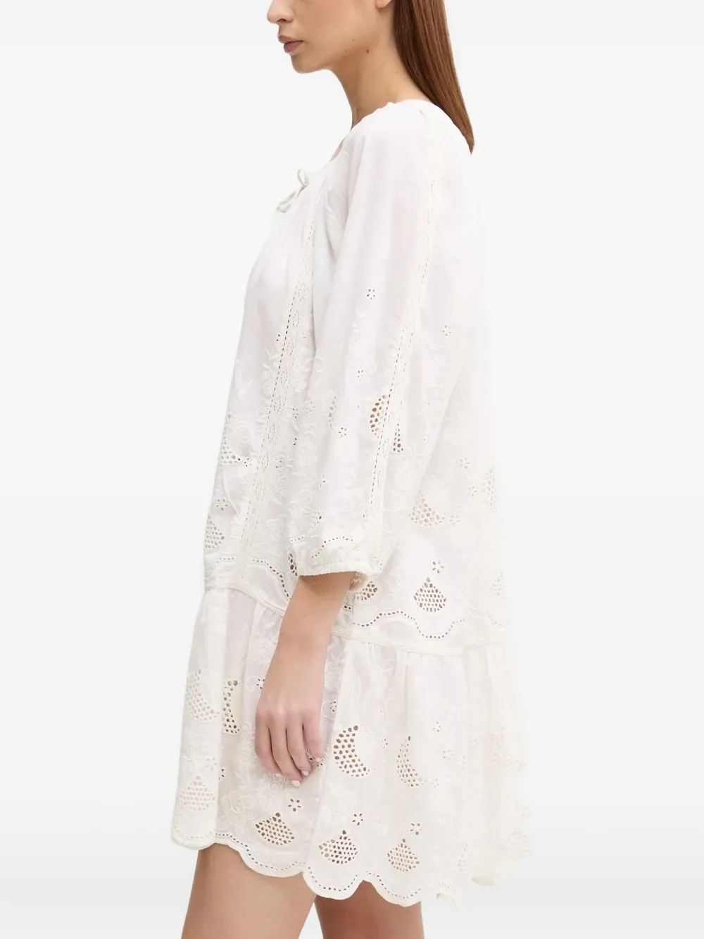 Melissa Odabash Jurk met borduurwerk Wit