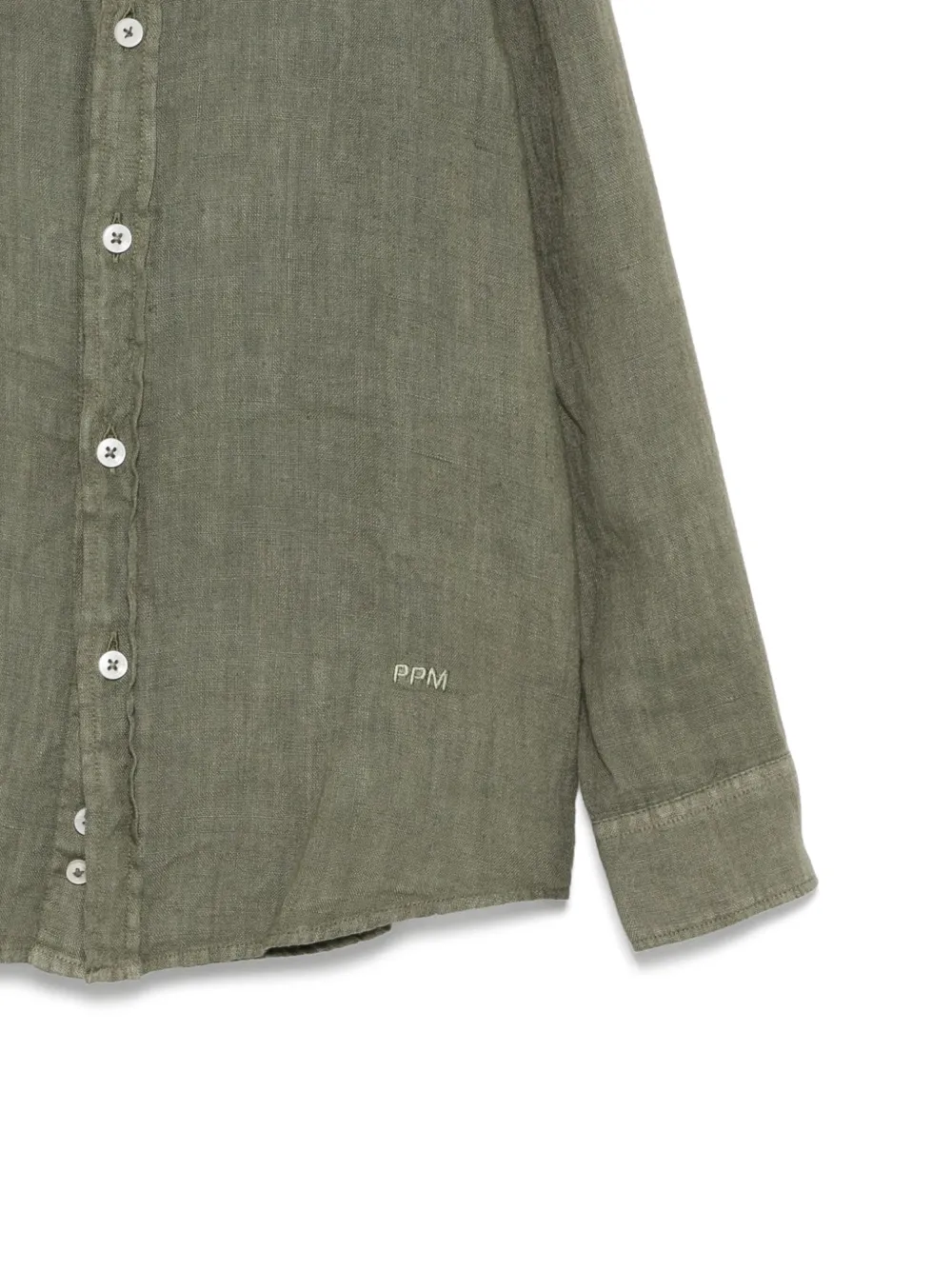 Paolo Pecora Kids Linnen shirt Groen