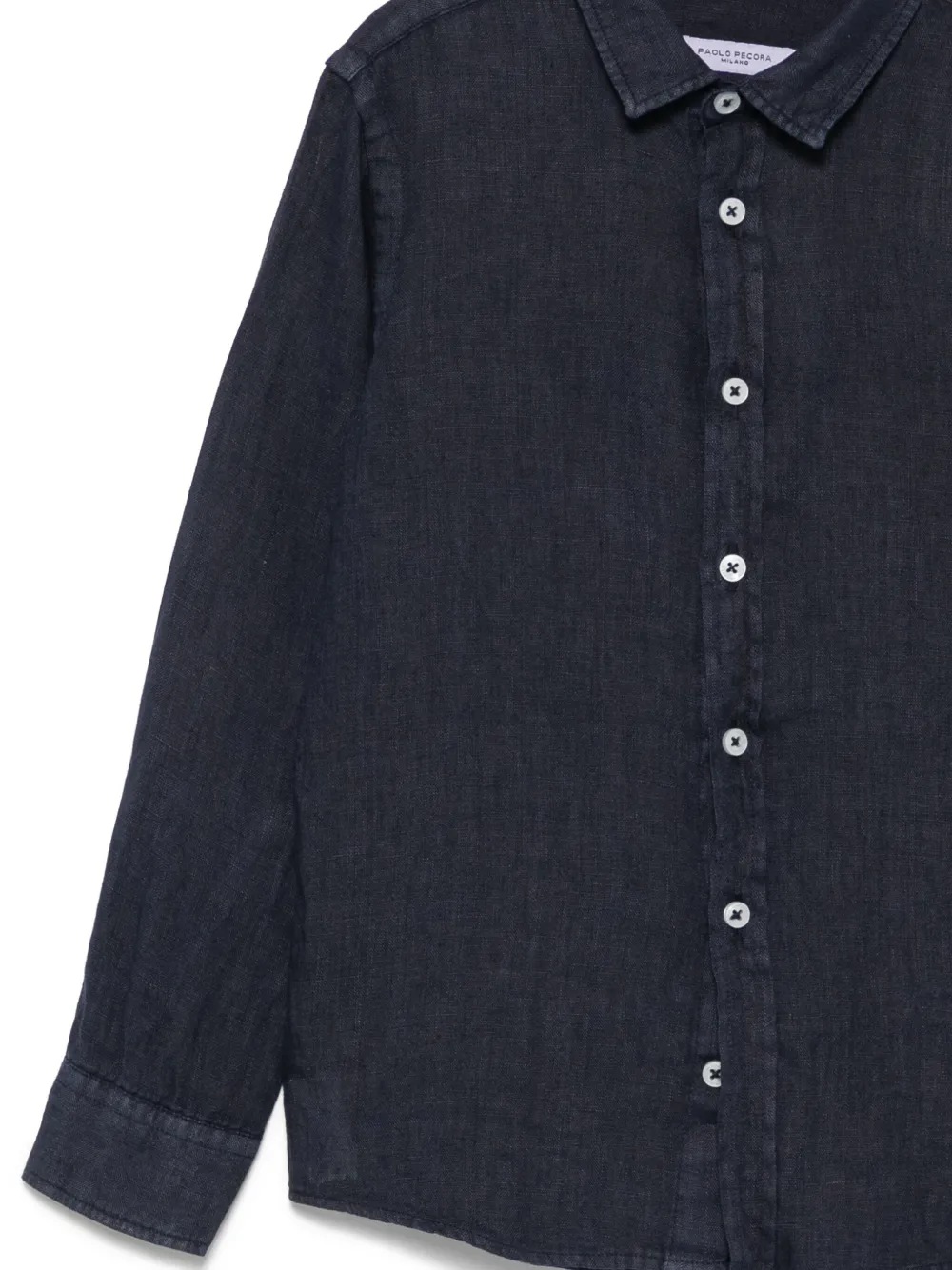 Paolo Pecora Kids Linnen shirt Blauw