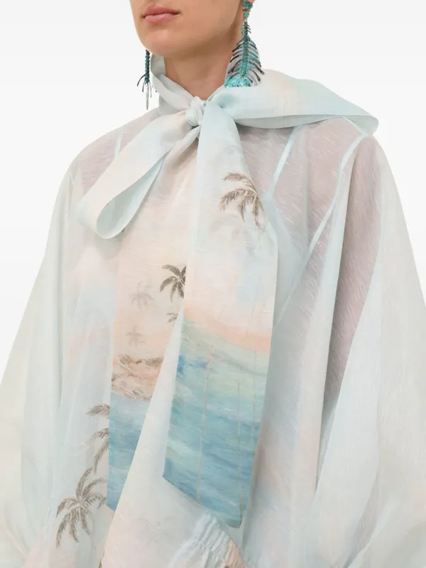 ZIMMERMANN Illuminate ミニドレス | ブルー | FARFETCH JP