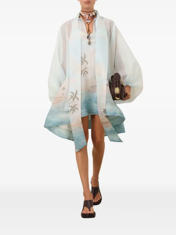 訳あり ZIMMERMANN JP FARFETCH | ブルー | ミニドレス Illuminate ワンピース