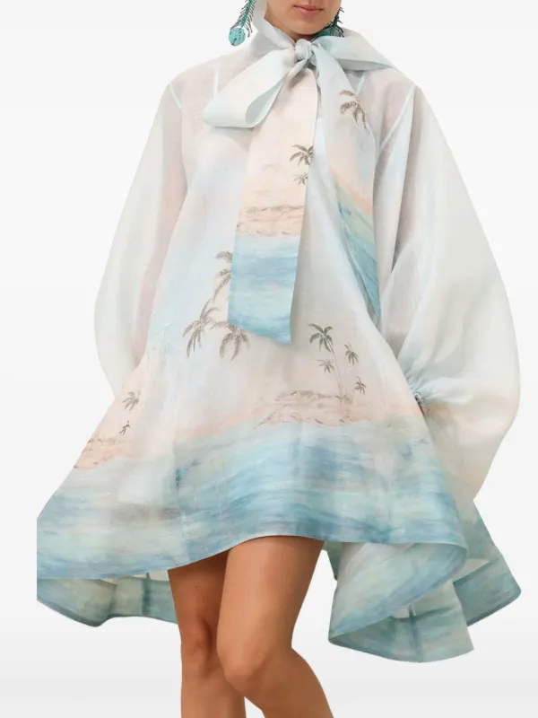 ZIMMERMANN Illuminate ミニドレス | ブルー | FARFETCH JP