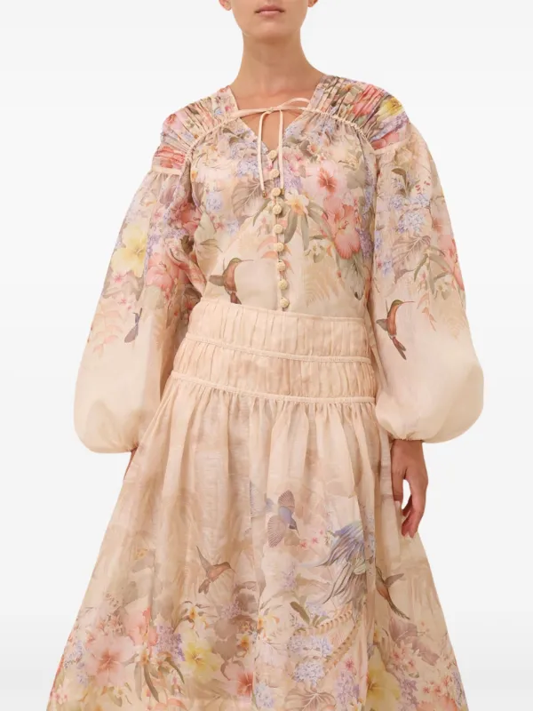 ZIMMERMANN Illuminate Blouse | Neutrals | FARFETCH