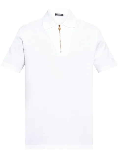 Versace Medusa zip-up polo shirt