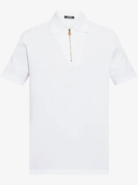 Versace playera tipo polo Medusa con cierre