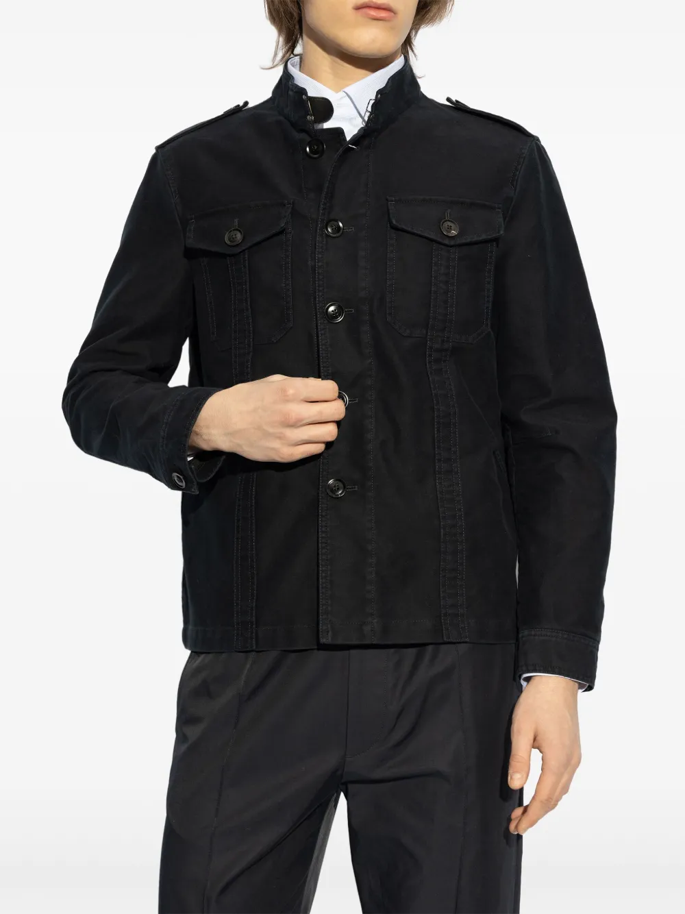 TOM FORD Katoenen jack Blauw