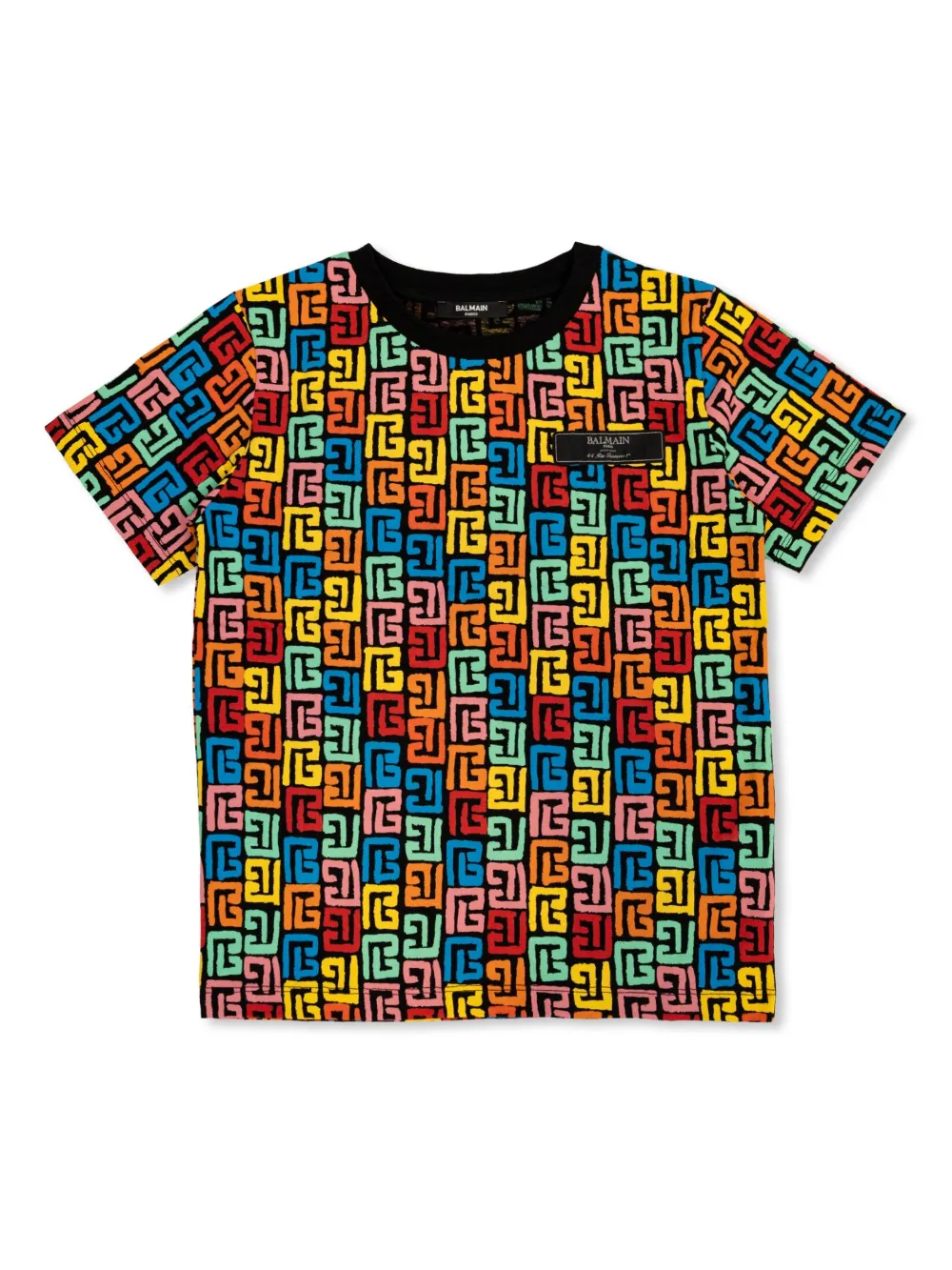 Balmain Kids T-shirt met logoprint Geel