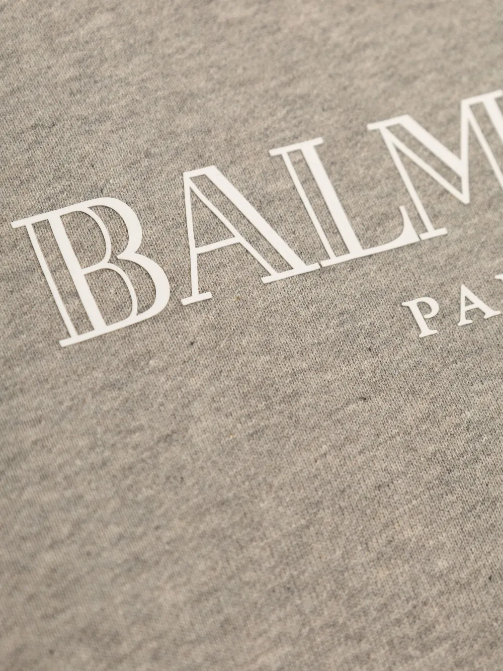 Shop Balmain Logo-print Sweatshirt In Grey