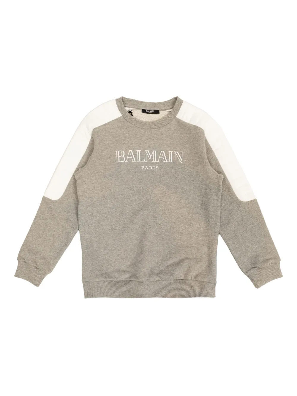 Balmain Kids Sweater met logoprint Grijs