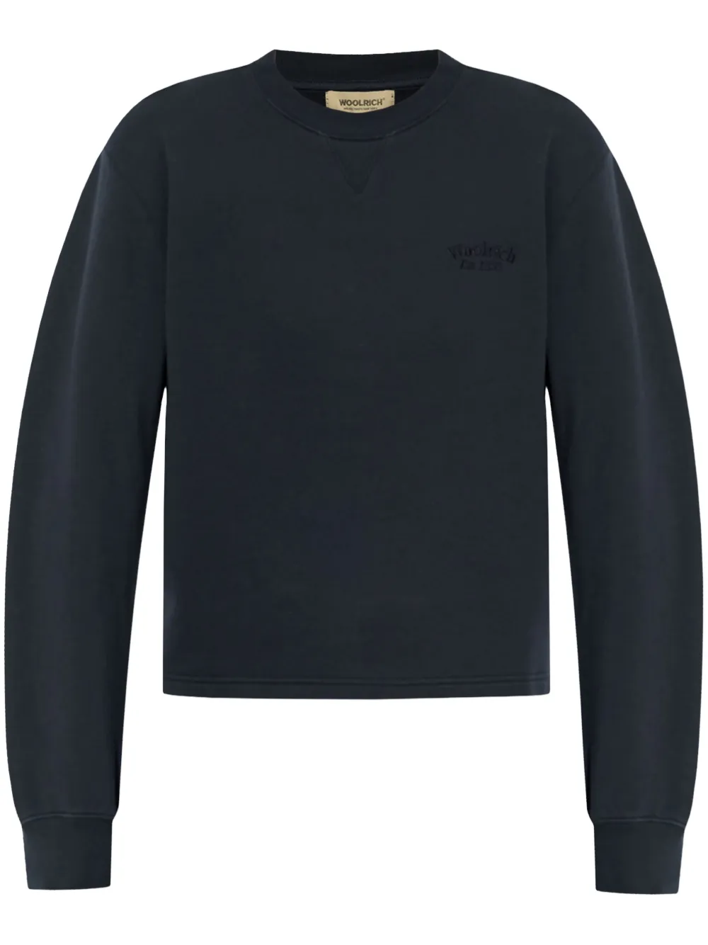 Woolrich Sweater met geborduurd logo Blauw