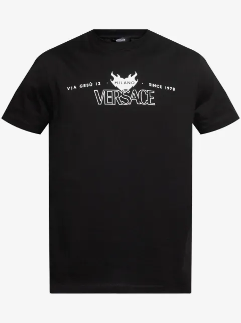 Versace printed cotton-jersey T-shirt