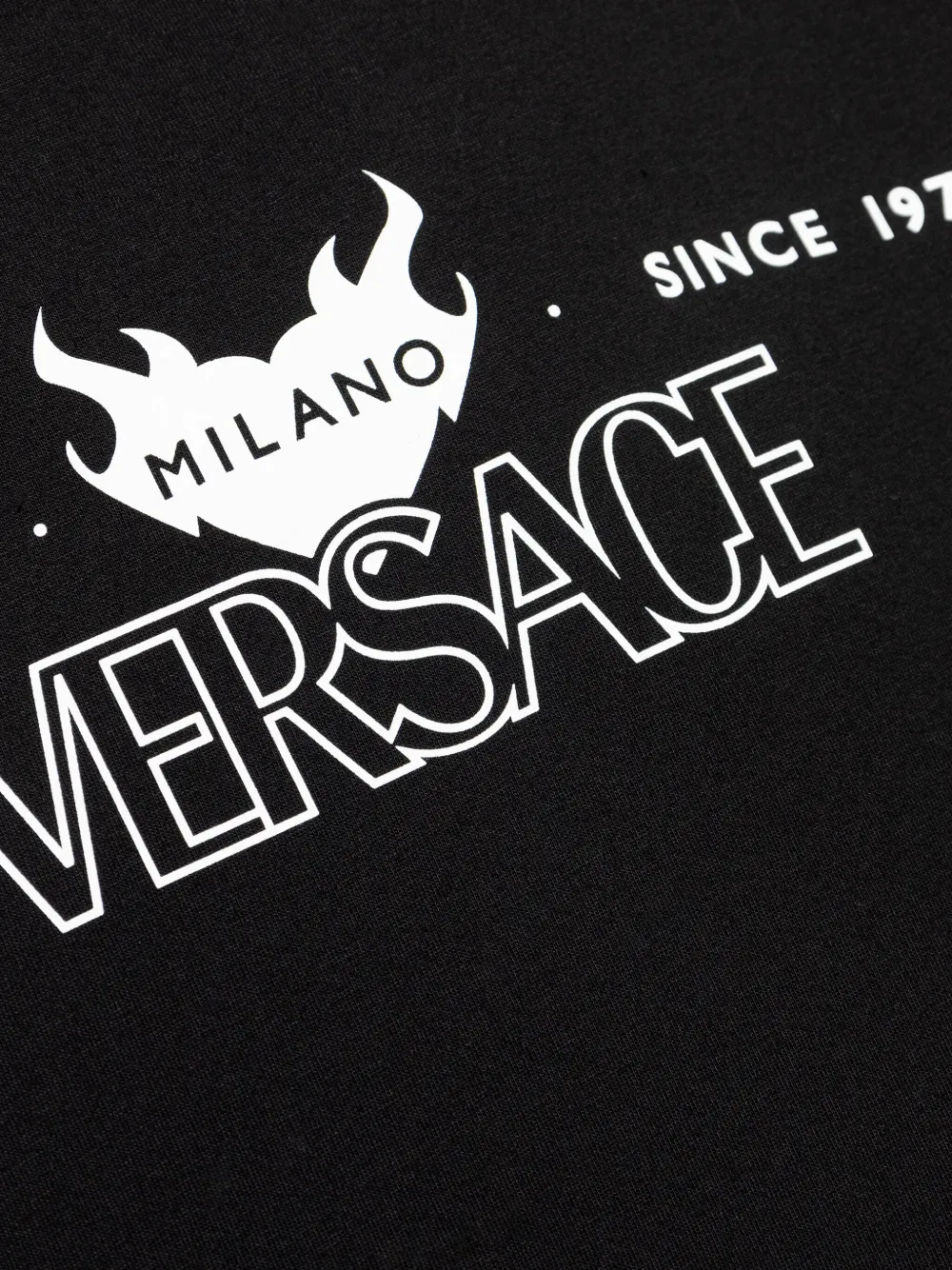 Versace T-shirt met logoprint Zwart