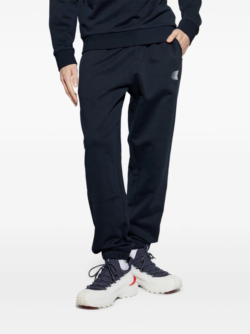 Moncler Katoenen trainingsbroek Blauw
