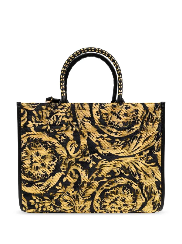 【関税&送料込】Versace Borsa Borsa Versace Bianco Reversibile shopper sketch, bianco, M