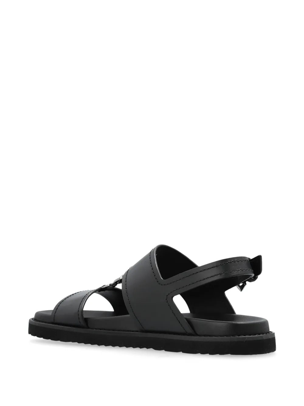 Versace Medusa leren sandalen Zwart