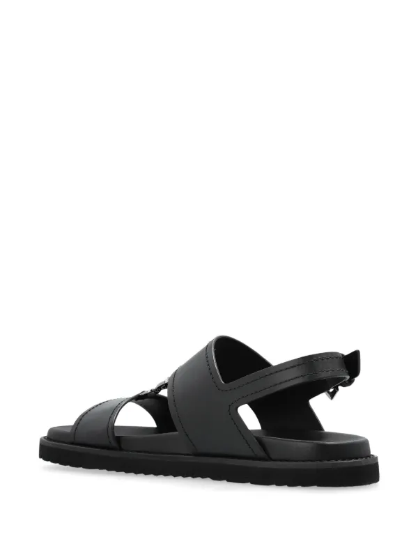 Versace Medusa Black Calf Leather Fisherman Cage Sandals, Men\'s 43 (10 US) Versace | Shoes | Versace La Greca Design Mens Monogram Pool  main image 4