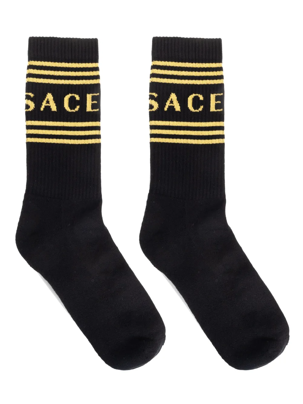 Versace Sokken met logo jacquard Zwart