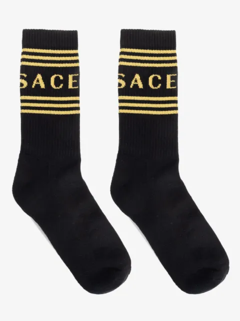 Versace chaussettes côtelées en coton