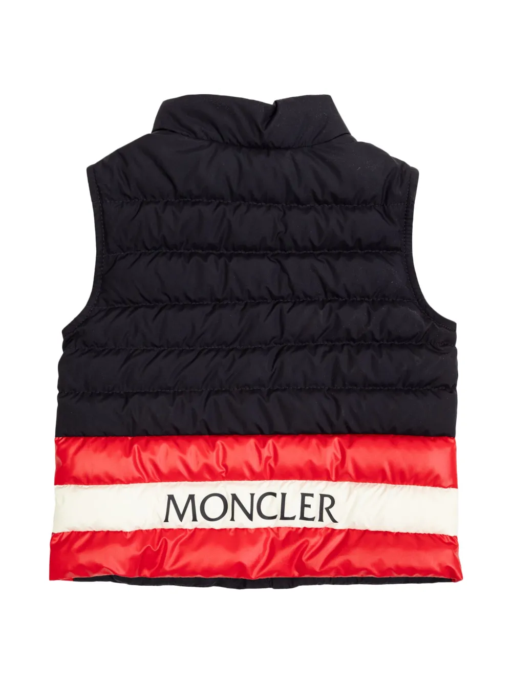 Moncler Enfant logo-print down vest - Blauw