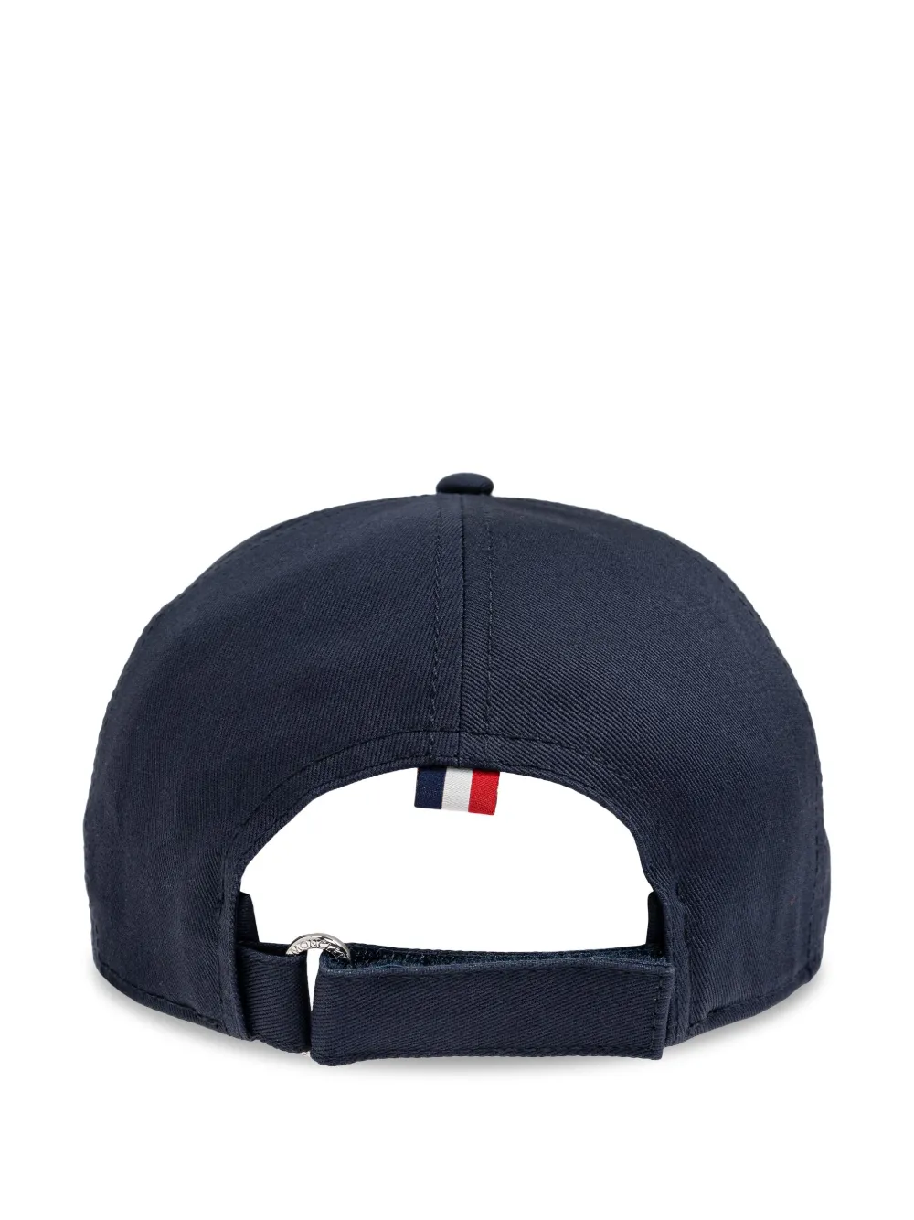 Moncler logo-embroidered gabardine cap - Blauw