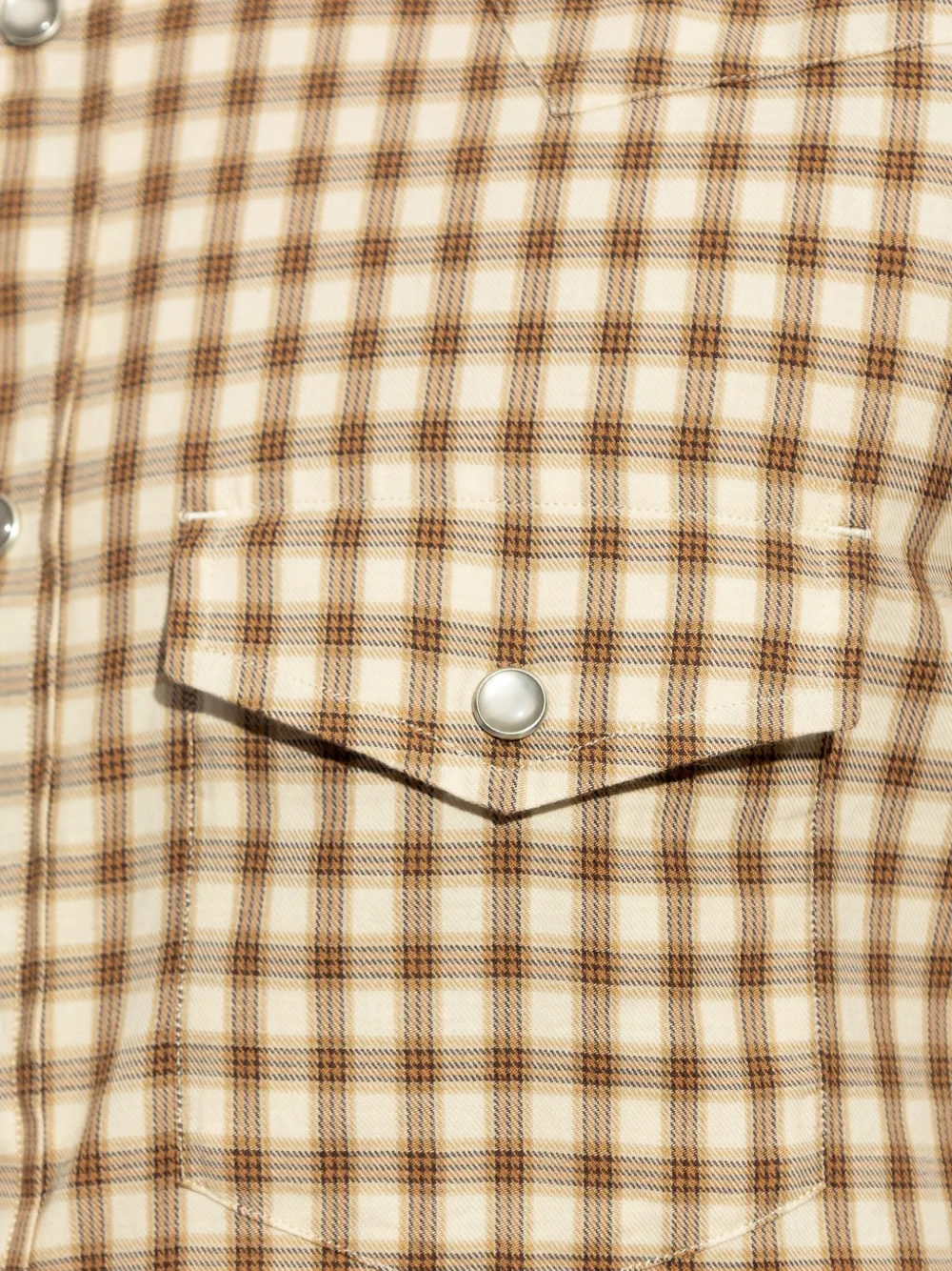 TOM FORD Geruit overhemd Beige