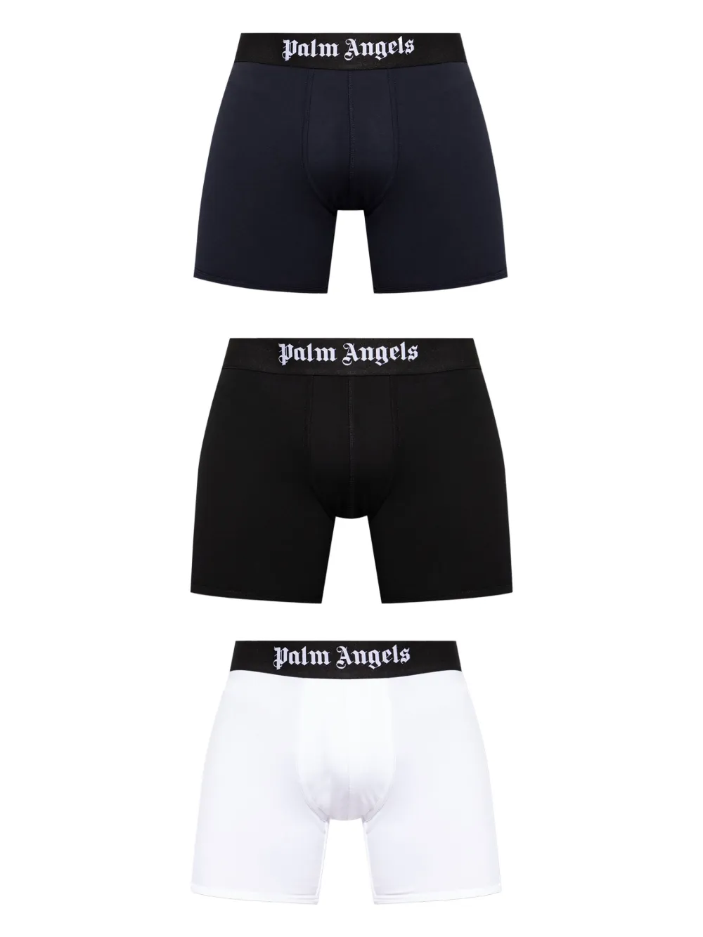 Palm Angels Drie boxershorts met logoband Wit