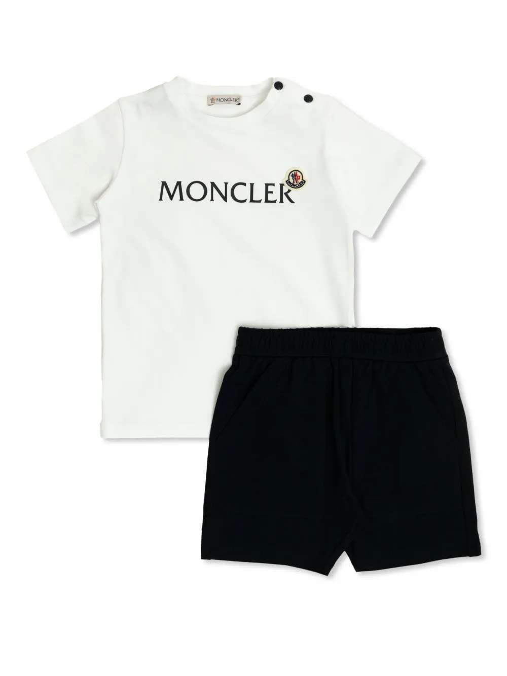 Moncler Enfant Shorts met logoprint Wit