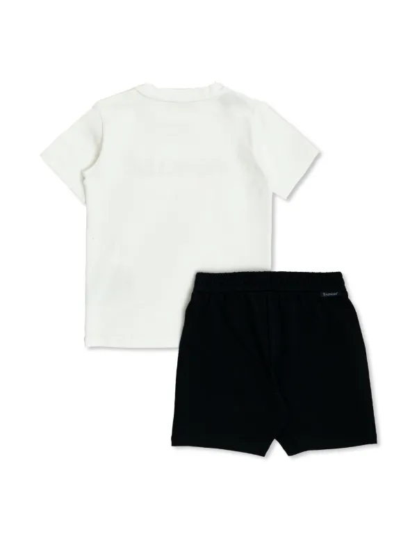 Moncler Enfant ロゴ ショートパンツ セット | ホワイト | FARFETCH JP