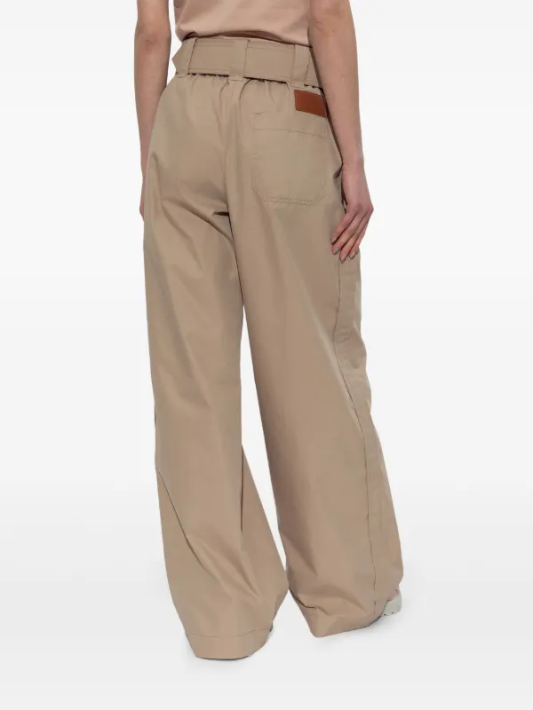 Moncler wide-leg Trousers | Neutrals | FARFETCH