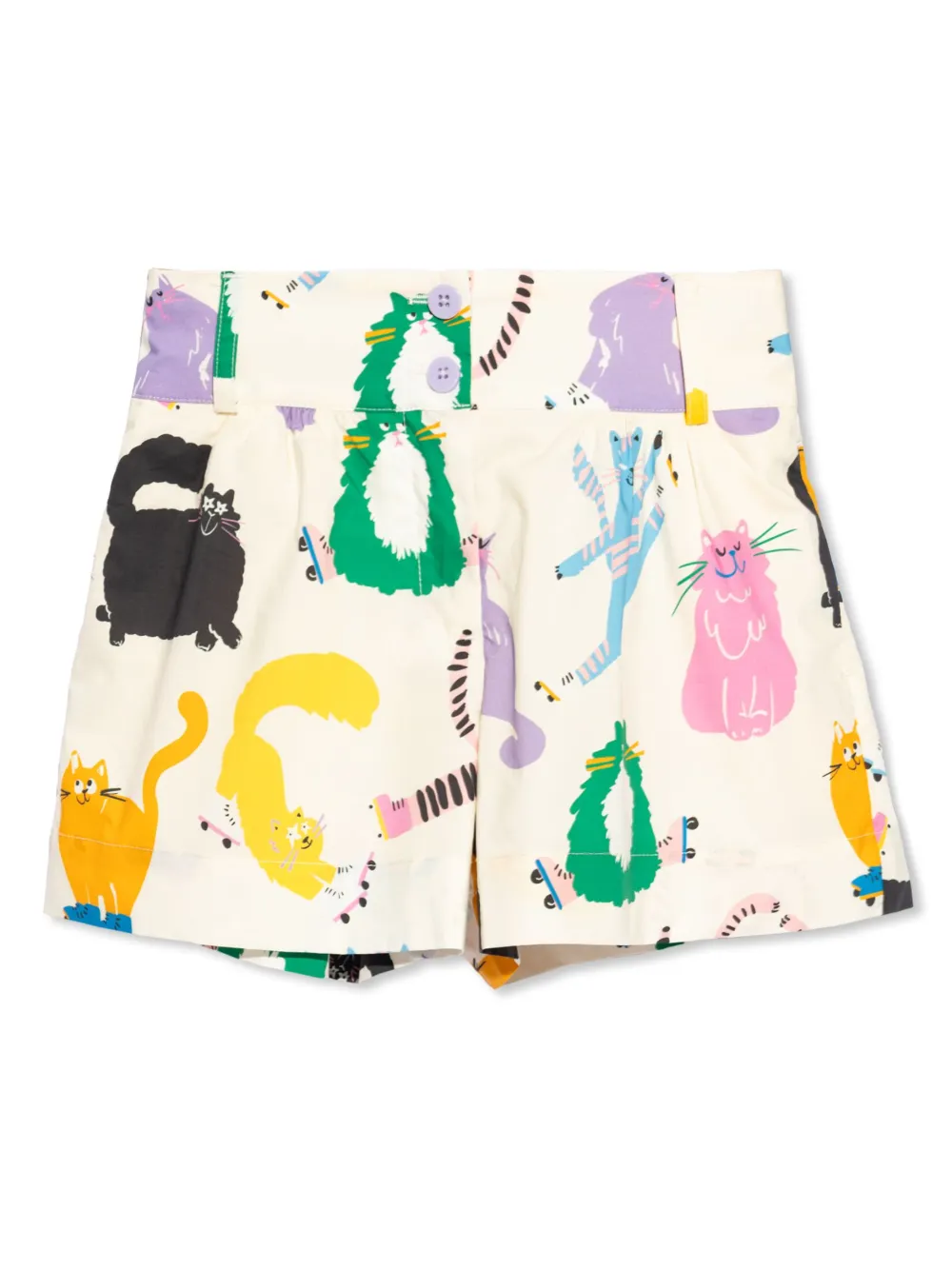 Stella McCartney Kids Shorts met grafische print Beige