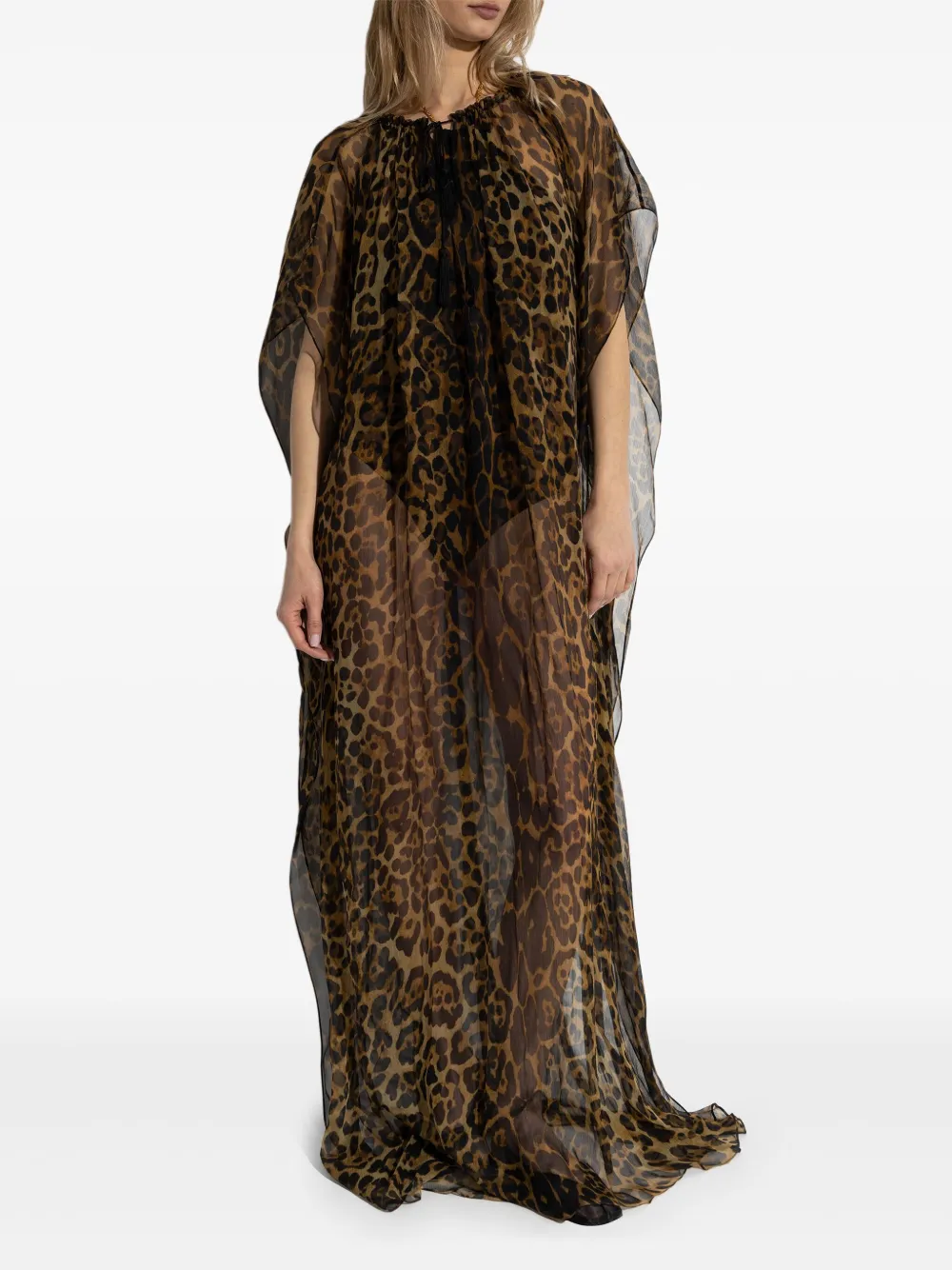 TOM FORD Zijden jurk Bruin