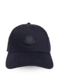 Moncler gabardine cotton baseball cap - Blue