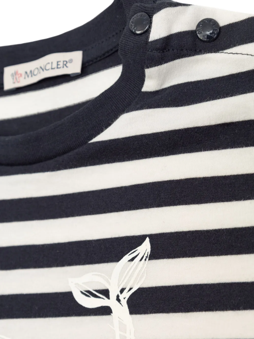 Moncler Enfant Gestreept T-shirt Blauw
