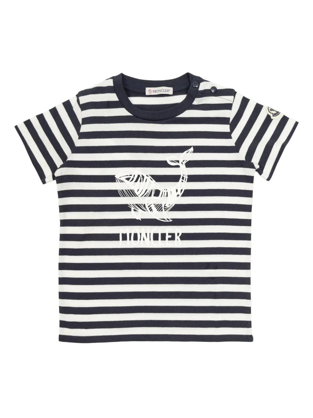 Moncler Enfant Camiseta com listra | Azul | Image 1