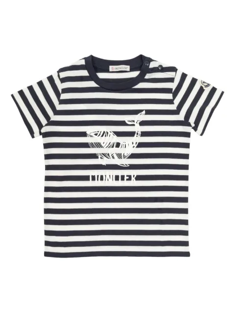 Moncler Enfant playera con motivo de rayas