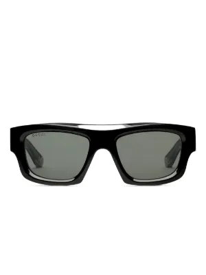Off-White Eyewear スクエアフレーム サングラス | ブラック | FARFETCH JP