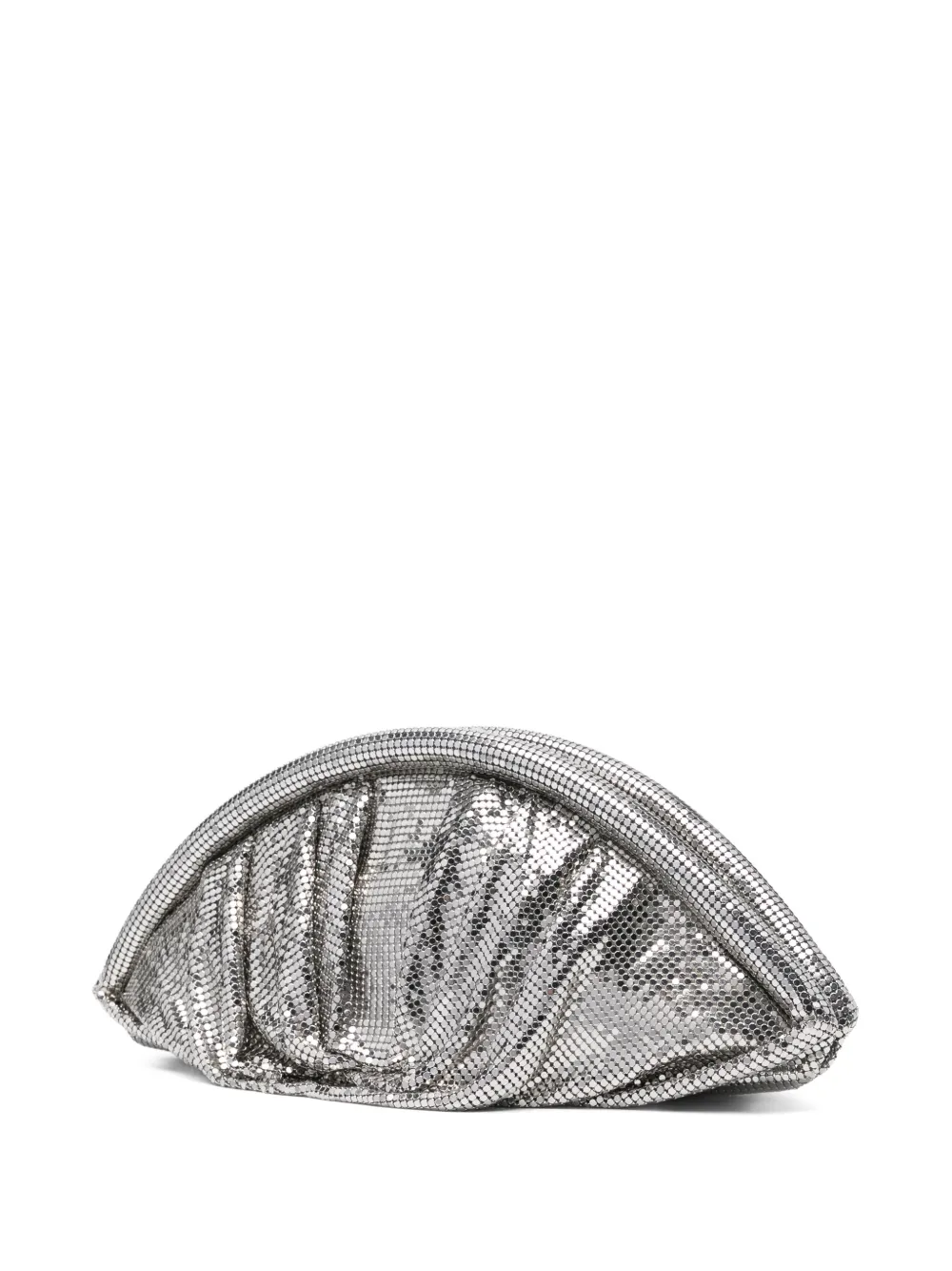 Rabanne Mesh Evening Clutch In Silber