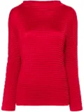 Issey Miyake Suede Like Pleats top - Red