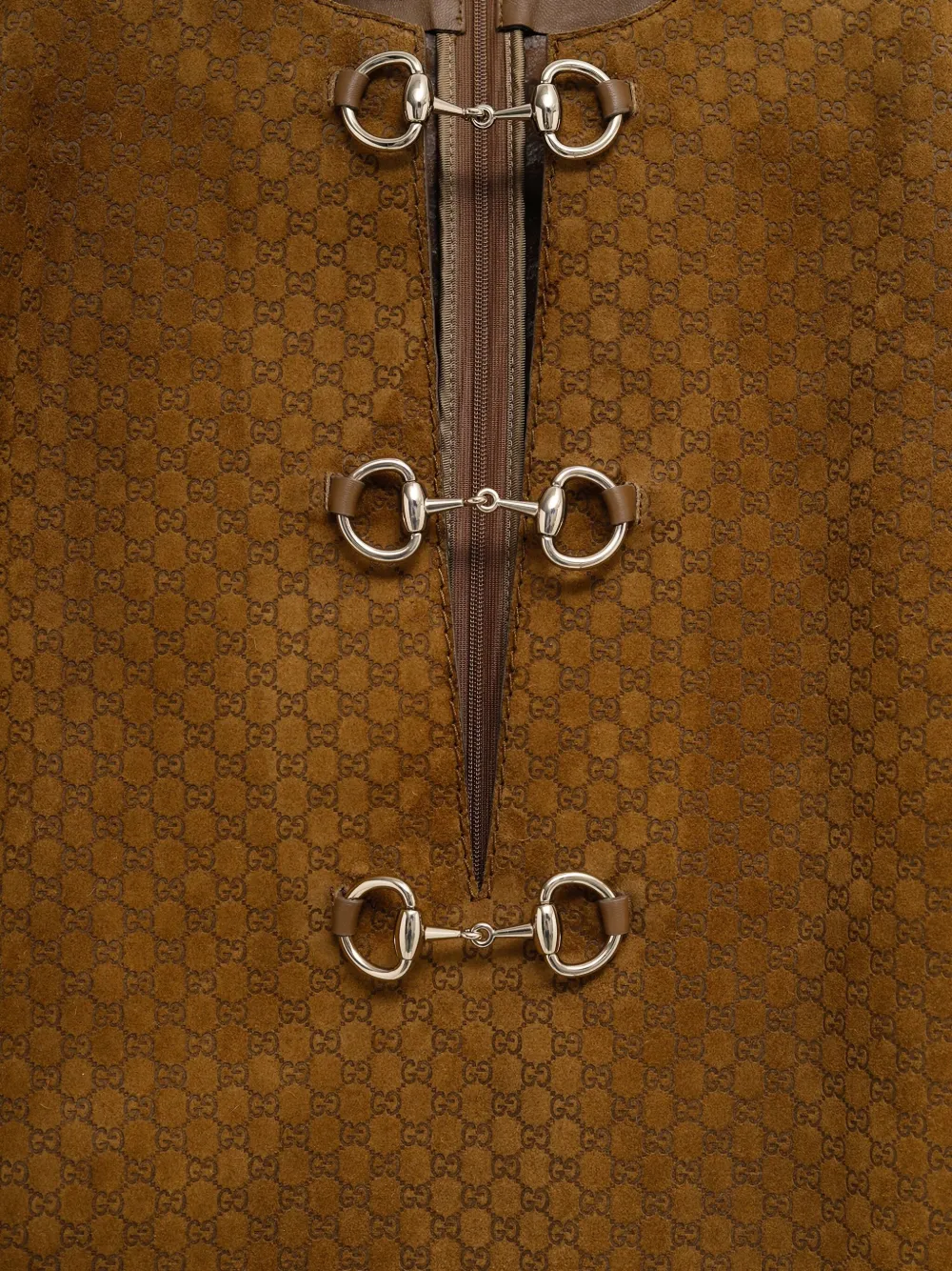Gucci Suède mini-jurk Bruin