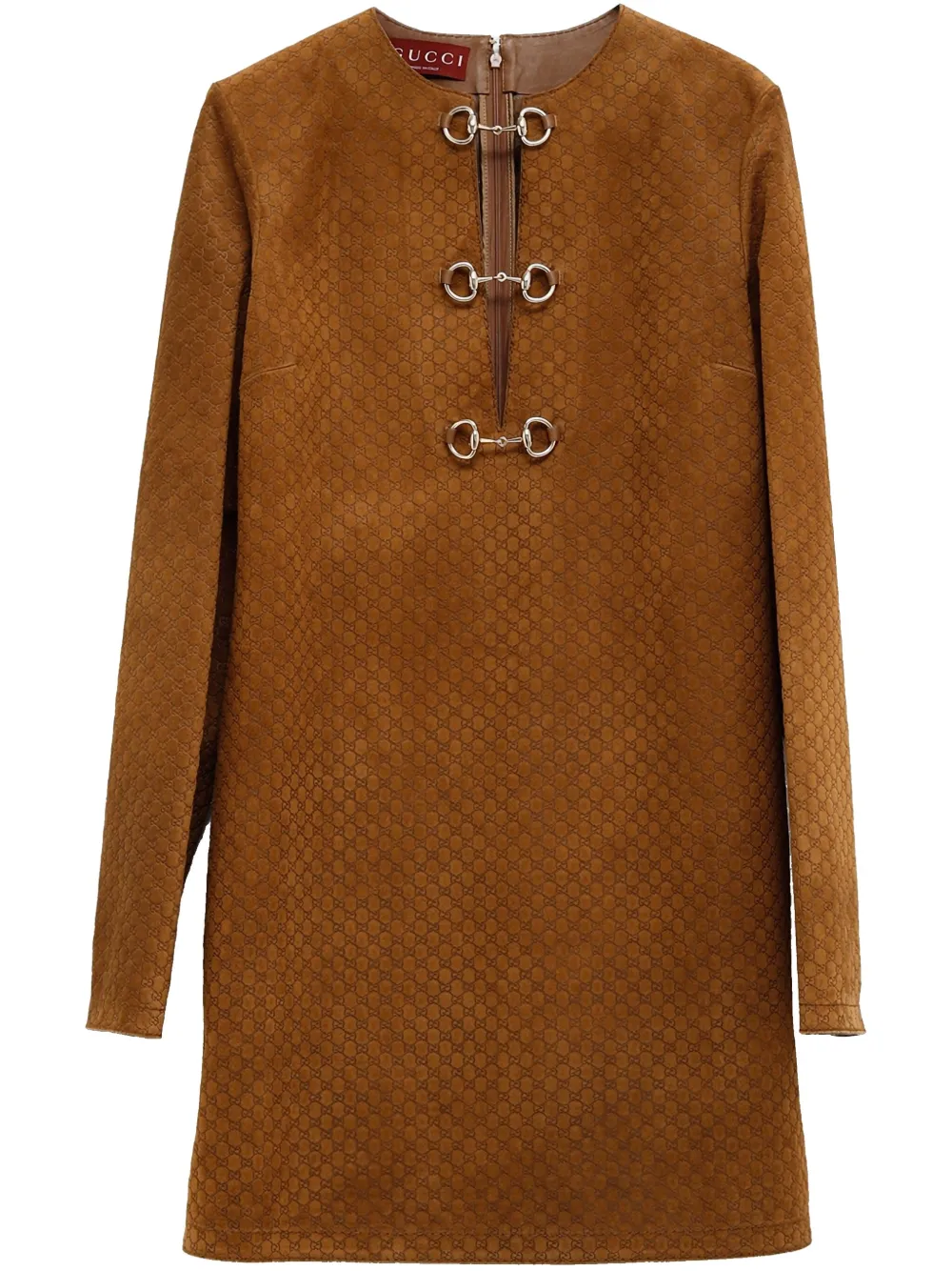 Gucci Suède mini-jurk Bruin