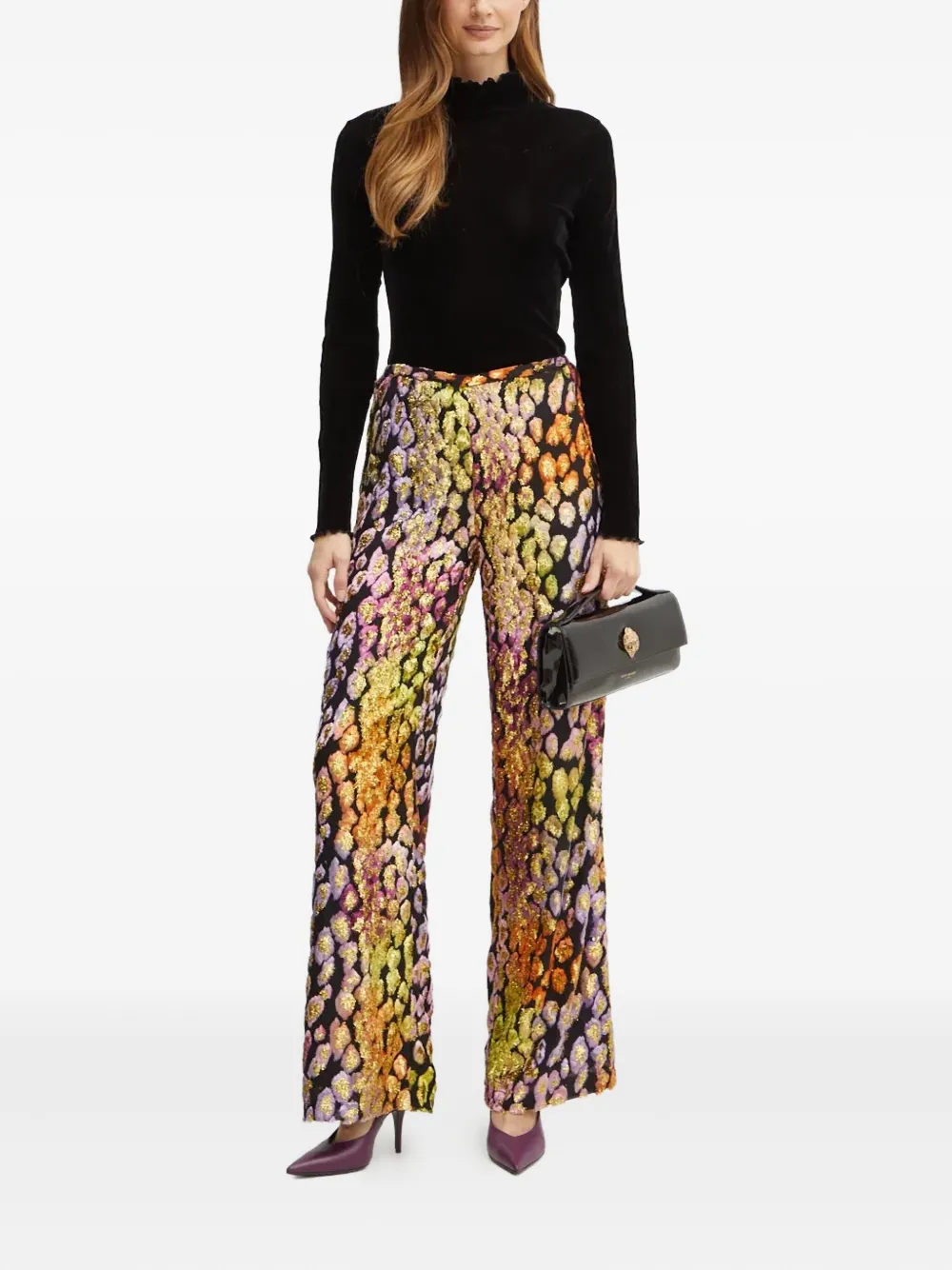 Forte Forte metallic leopard-pattern trousers | Wide-Leg Pants | Image 2