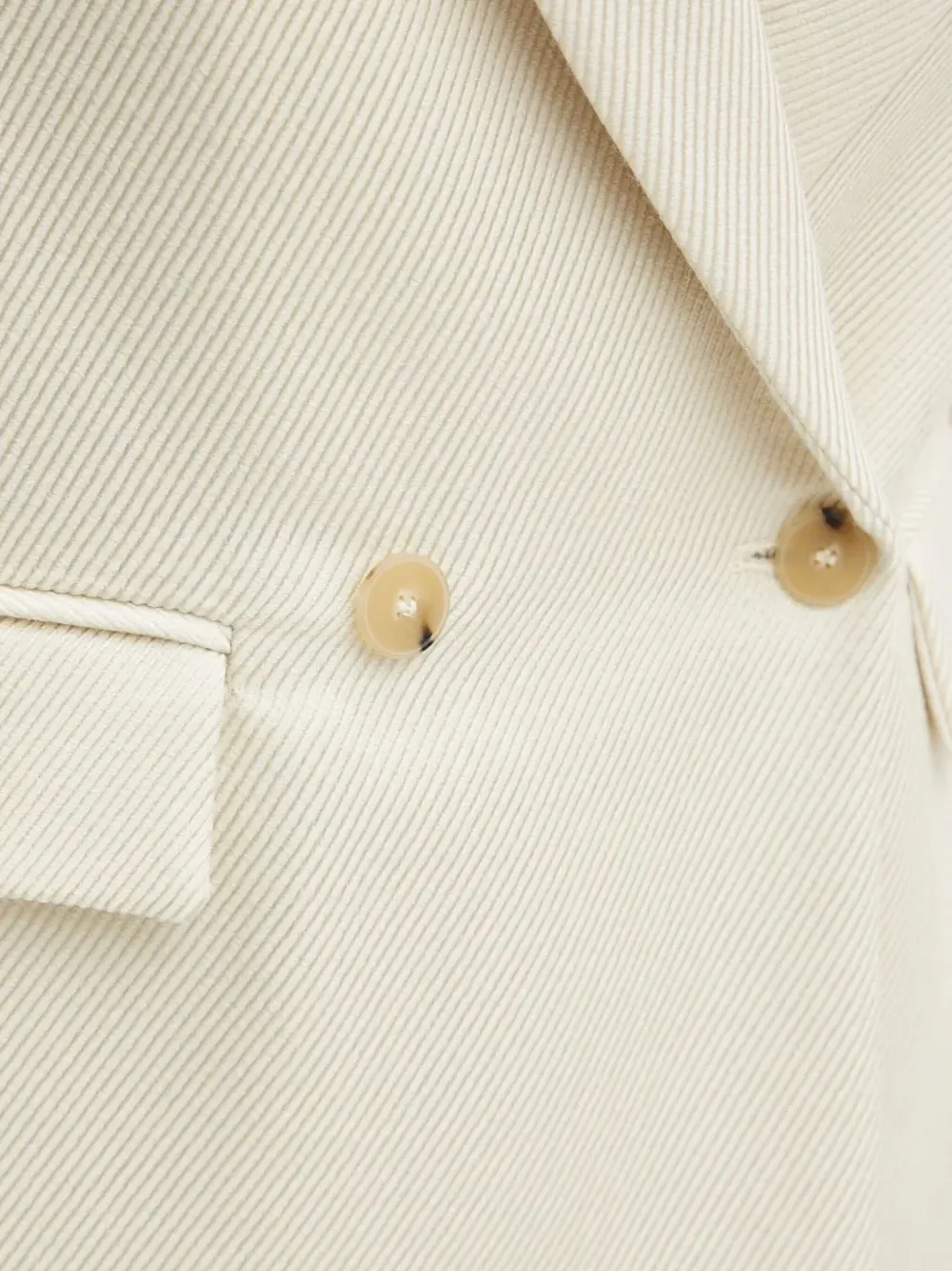Forte Forte Double-breasted Twill Blazer In Neutral