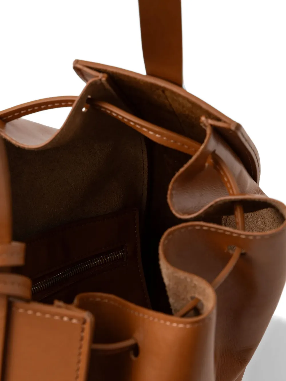 Forte Forte Leather Bucket Bag In Brown